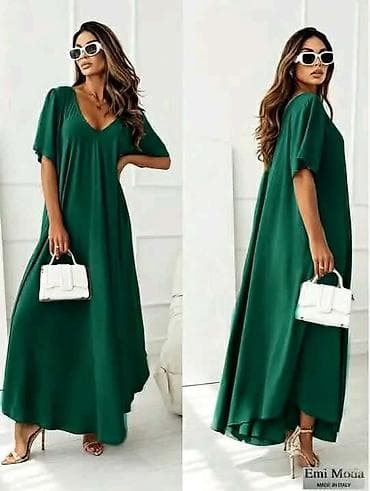 max mara naocare: Maxi haljina sa V‑izrezom oversize. - Duga, lepršava silueta sa — 3