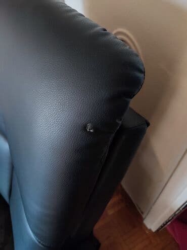 Ostali nameštaj: Fotelja - Veštačka koža, sa kliznim nagibnim mehanizmom i ugrađenim — 6