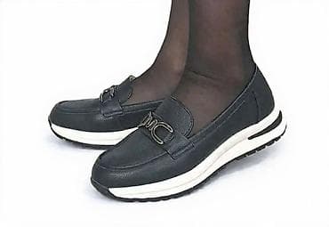 vrste čipke za haljine: Ženske mokasine – crne, udobne i elegantne - Model: mokasine sa — 1