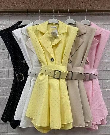 bolero saten: Kombinezon pantalone sa suknjom sa sirokim kaišem. -Rever-kragna — 1