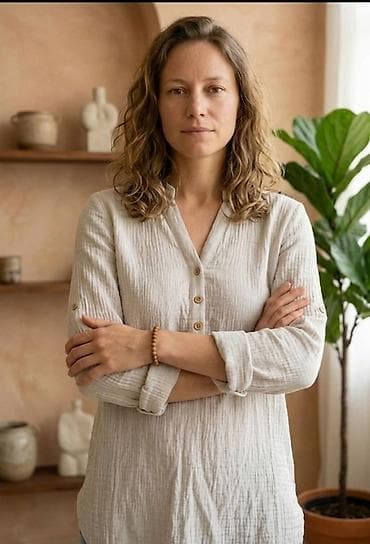 Lanena košulja-tunika, svetlobež boje - Materijal: 100% lan (lagan