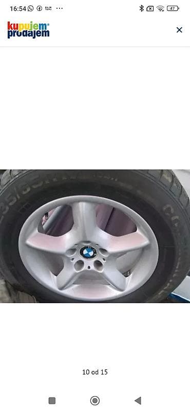 14 gume: BMW alu felne 17” - Originalne BMW aluminijumske felne, 5 krakova - — 2