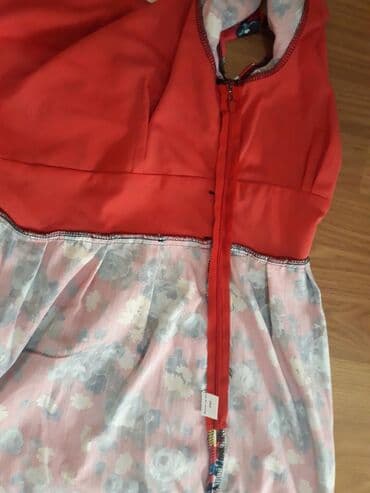 kaftan haljine za plazu new yorker: XL (EU 42), color - Red, Cocktail, Short sleeves — 2