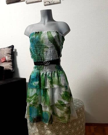 Kape i aksesoari: Cvetna haljina prelepa top. S M vel — 3