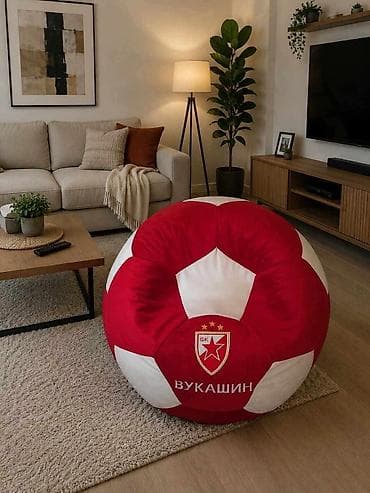 jysk organizer za ormar: Fa, Fotelja-sitz vreća u obliku fudbalske lopte, idealna za dečiju — 7