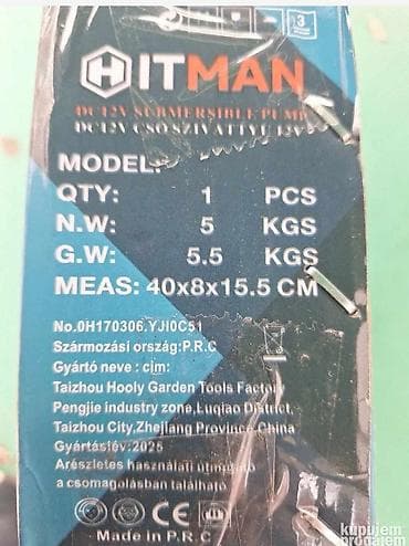 viljuška za ispitivanje akumulatora: Potopna pumpa HITMAN HT-SWP12V – DC 12V - Tip: potopna (submersible) — 2