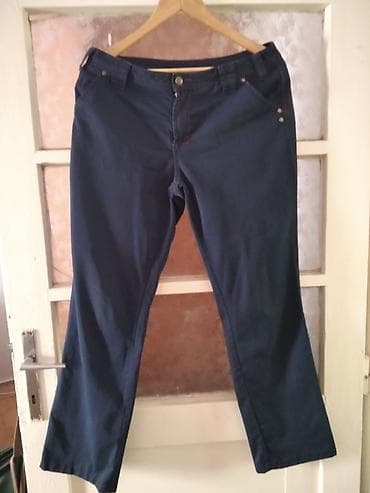 farmerke sa tregerima muske: Pantalone – veličina M, tanke i letnje. Opis: - Boja: tamnoplava — 1