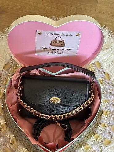 ralph lauren dzemperi zenski: Elegantna ženska torba od 100% prirodne kože. - Model: crna kožna — 3