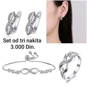 papuce h: Elegantni posrebreni set od tri komada nakita sa žigom S925 od — 3