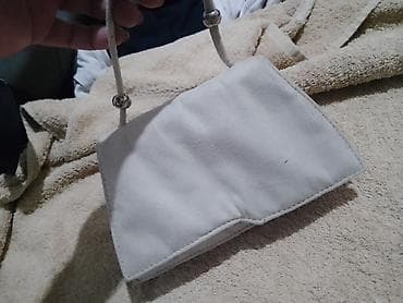 torbe lacoste: Bež mini torbica/tašnica preko ramena - Materijal: mekana eko antilop — 2