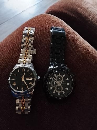 Džepni satovi: Muški ručni satovi – set od 2 komada 1) Elegantni automatski sat — 4