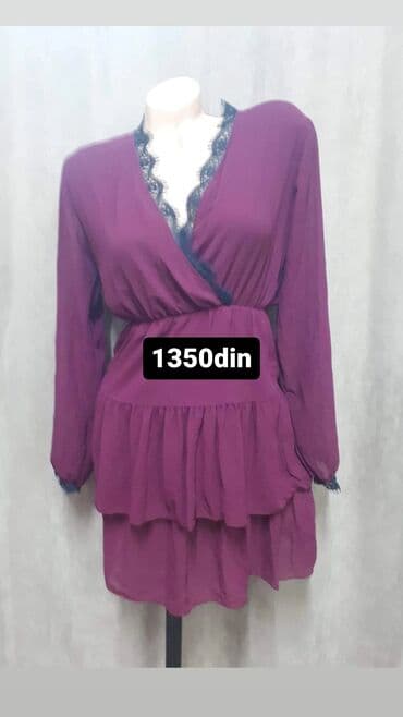 haljine c a: M (EU 38), color - Burgundy, Evening, Long sleeves — 1
