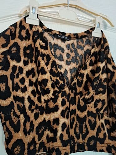 srebrne ogrlice sa cirkonima: M (EU 38), Polyester, Animal, color - Brown — 2