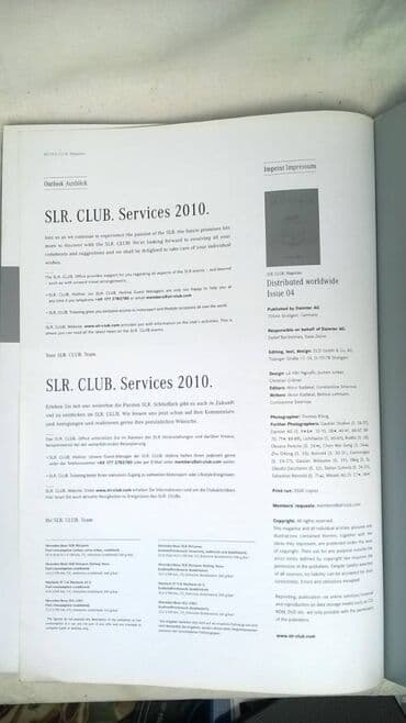 bacač diska: Časopis Mercedes SLR Club Magazine produzeni A4,92 str. eng./nem — 6