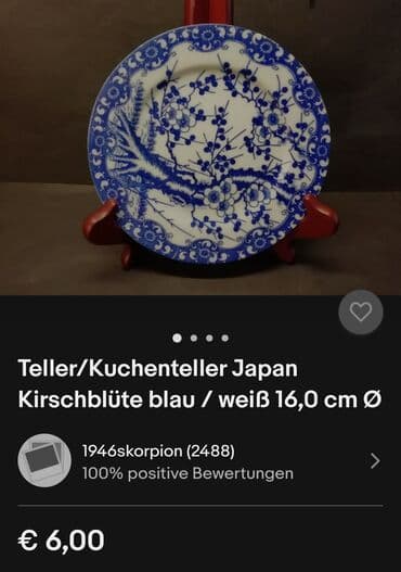 porcelanske solje za caj: Japanski porcelanski tanjiri,rucno oslikani 1950g+. Japanski desertni — 9