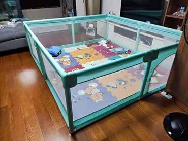 decija gardaroba: Veliki bezbednosni ogradak/igralište za bebe i malu decu - Dimenzije — 3