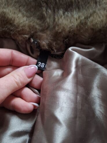 krzno jakne: M, Sa postavom, Veštačko krzno, bоја - Siva — 2