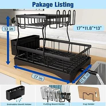 maxi case za vino: Dvoslojna crna polica/ocediljka za sudove sa sopstvenim odvodom - — 7