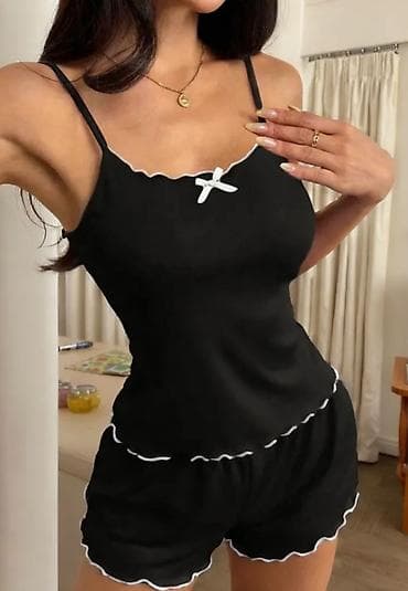 Dvodelna ženska pidžama/komplet za spavanje - Model: potkošulja na