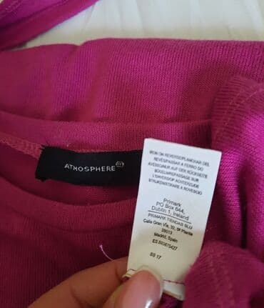 Women's Clothing: Atmosphere S, color - Pink, Evening, Short sleeves — 3