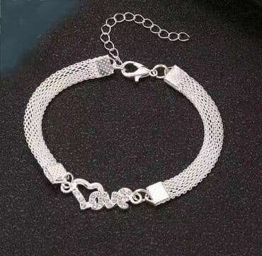 srebrne ogrlice sa cirkonima: Chain bracelet, Material: Cubic zirconia — 6