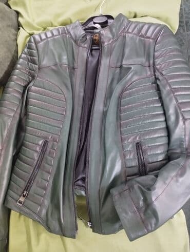 camel active jakne: Nova kožna zenska jakna tamno zelena 38-40 vel — 3