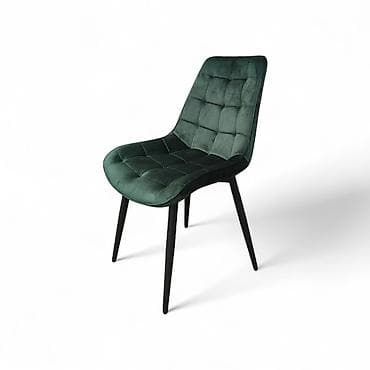 Tapacirana stolica – baršun tamnozelene boje - Sedište i naslon na lalafo.rs Tapacirana stolica – baršun tamnozelene boje - Sedište i naslon