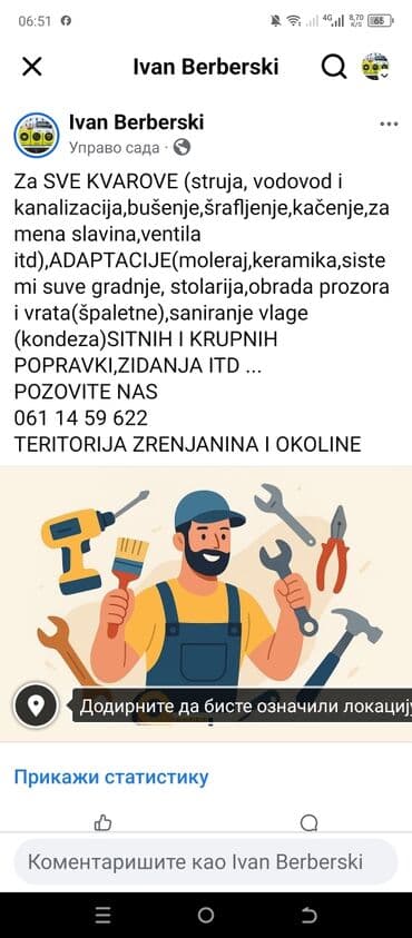 Profesionalne usluge hausmajstora – Zrenjanin i okolina