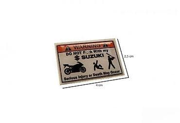 Personal Items: SUZUKI WARNING - stiker - 934 📌 Opis: Samolepljivi stiker izradjen od — 1