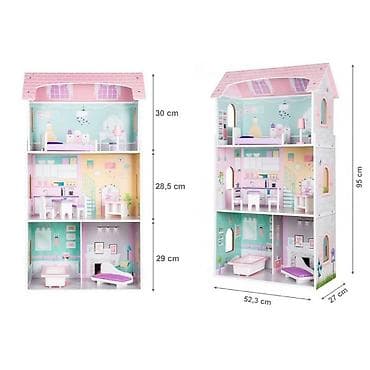 dodaci za deciju kuhinju: DRVENA KUĆICA ZA LUTKE BLUEBERRY RESIDENCE – ECO TOYS Šifra — 1