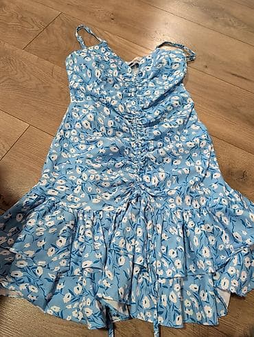 Plava letnja haljina na bretele – Etika Fashion, veličina M (EU 38) -