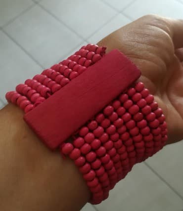 crvene mokasine muske: Višeslojna narukvica, Materijal: Plastika — 1