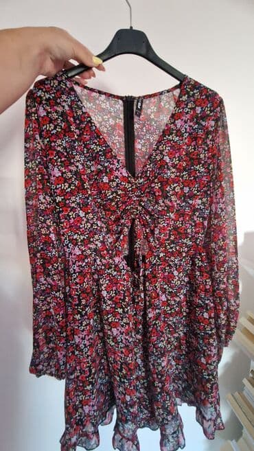 pantalone push up: New Yorker, L (EU 40), Floral, color - Multicolored — 4