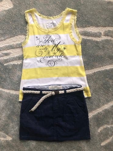 h m bebe decaci: Set: Skirt, T-shirt, 104-110 — 1