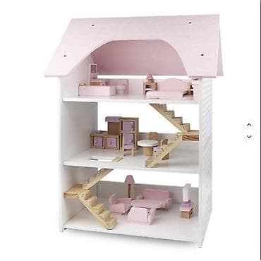 puska za decu igracka: 06. 🏡✨ DRVENA KUĆICA ZA LUTKE – VILA SA NAMEŠTAJEM 💖👧 🎀 Poklon koji — 4