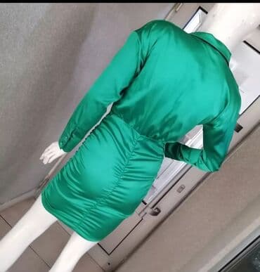 Haljine: S (EU 36), bоја - Zelena, Koktel, klub, Dugih rukava — 3