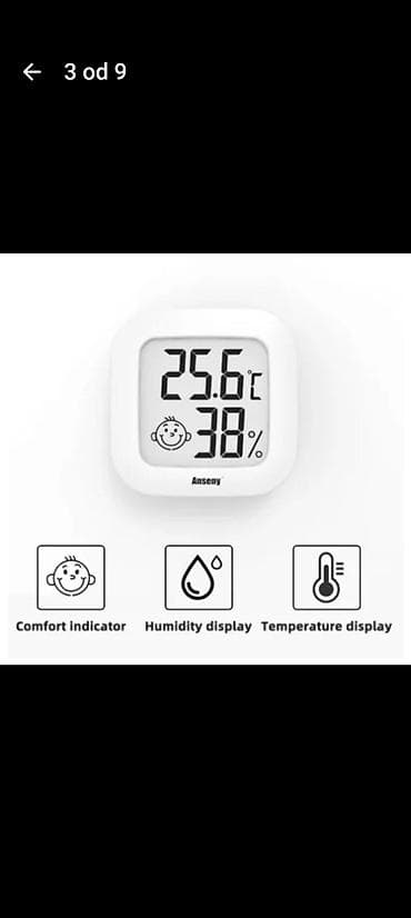 unior alati: Digitalni termometar–higrometar Anseny - Merenje temperature i — 2