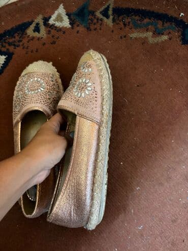 srebrne cipele: Espadrilles, 39 — 3
