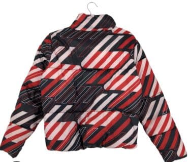 Zimske jakne: Unisex zimska puffer jakna sa upadljivim grafičkim printom u crvenim — 2