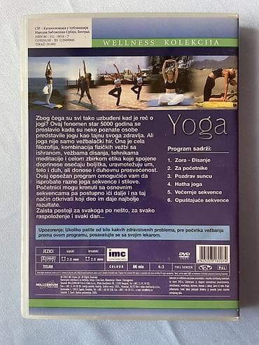 Muzički instrumenti: DVD: Wellness kolekcija – Yoga (sinhronizovano na srpski) Detalji: - — 2