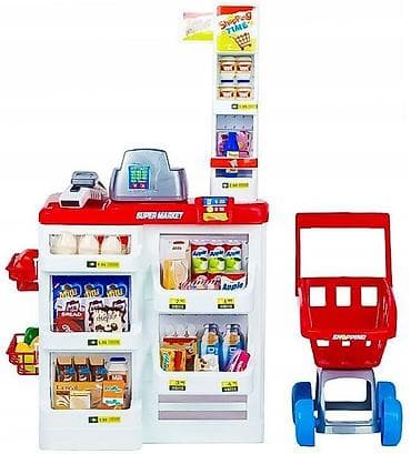 duksevi veliki brojevi: Supermarket štand za decu sa kasirom, vagu i skenerom – ECO TOYS Šifra — 1