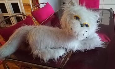 bruder igracke srbija: Velika bela čupava mačka, dužina 90 cm — 3