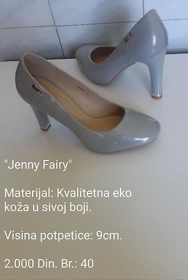 ravne sandale sa nitnama: Jenny Fairy salonke - Model: klasične zatvorene salonke sa bademastim — 1