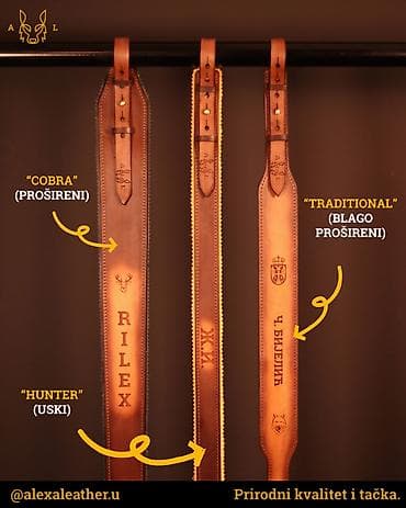 Remnici za lovačke puške izrađeni od 100% prirodne kože. U našem