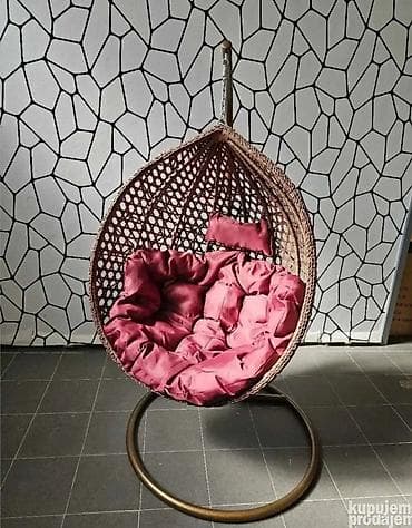 Tanks: Viseća “egg” fotelja sa stalkom - Konstrukcija: čvrst metalni okvir — 2