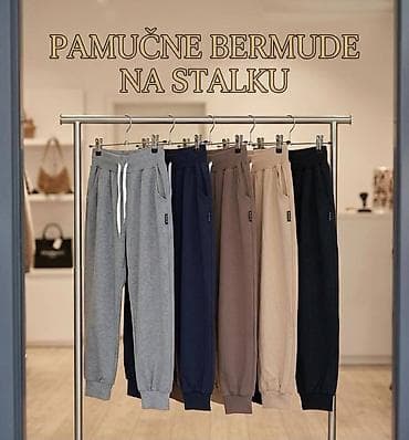Pamučne trenerke/jogger,sa dzepovima,pamuk sa elastinom. - Sa