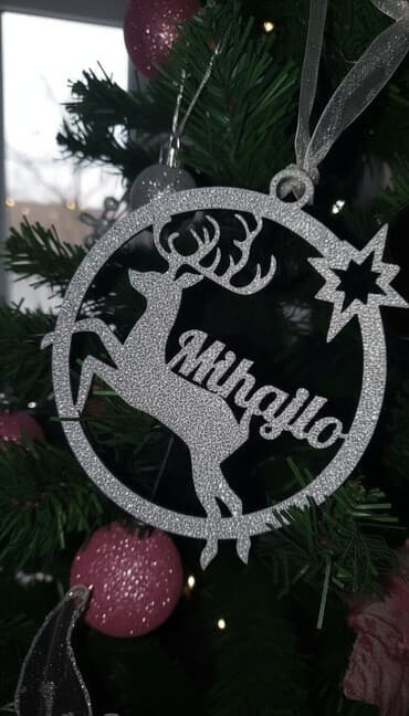 ukrasno vestacko cvece: Jelka, bоја - Srebrna, Novo — 1