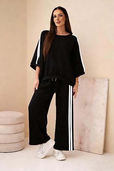 Underwear: ✅Ženski komplet – široke pantalone i oversized bluza sa prugama ✅3300 — 4