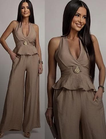 Kombinezoni: ✅Ženski elegantni kombinezon bez rukava sa širokim nogavicama. ✅2999 — 3