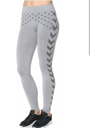 push up helanke: S (EU 36), Cotton, color - Grey, Single-colored — 3